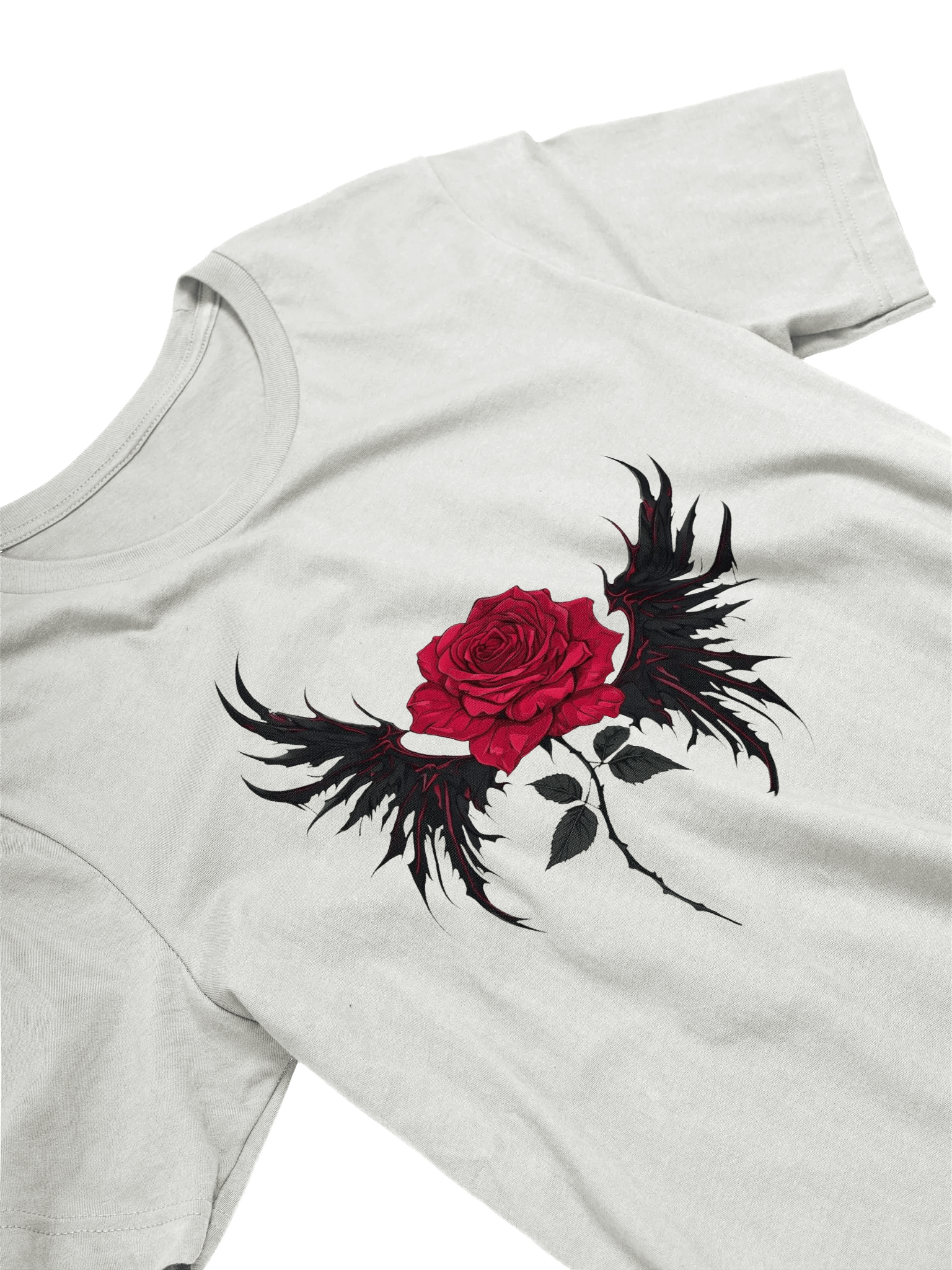 Crimson Rebellion – Winged Rose Tee, Iconic Soft Tee: Bella+Canvas Supersoft T-Shirt product image (2)