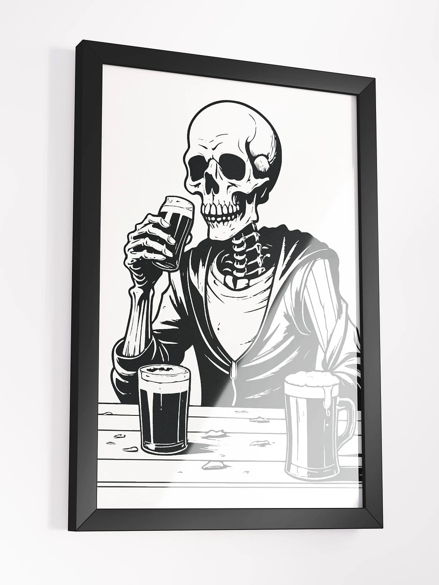 SKELETON DRINKING BEER Skeleton, skeletons, sitting skeleton, beer, beer glass, beer mug, beer lover, funny beer shirt, bar sign, sexy product image (5)