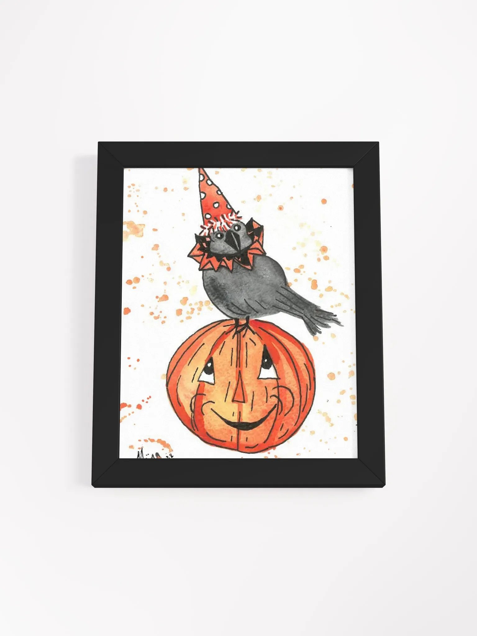 Vintage Halloween Crow Framed Print product image (2)