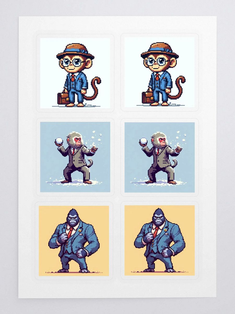 Pixel Art Monkey Business Stickers product image (3)
