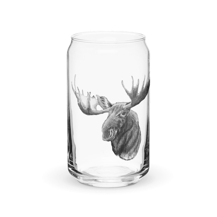 Moose Drawing Glass Can Cup product image (2)
