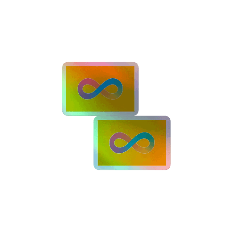 Autism Pride Flag holographic stickers product image (1)