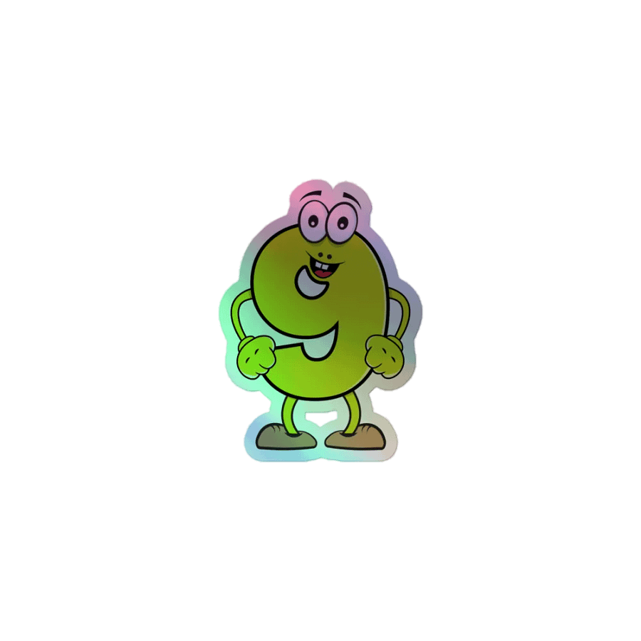 Number 9 Holographic Sticker product image (1)