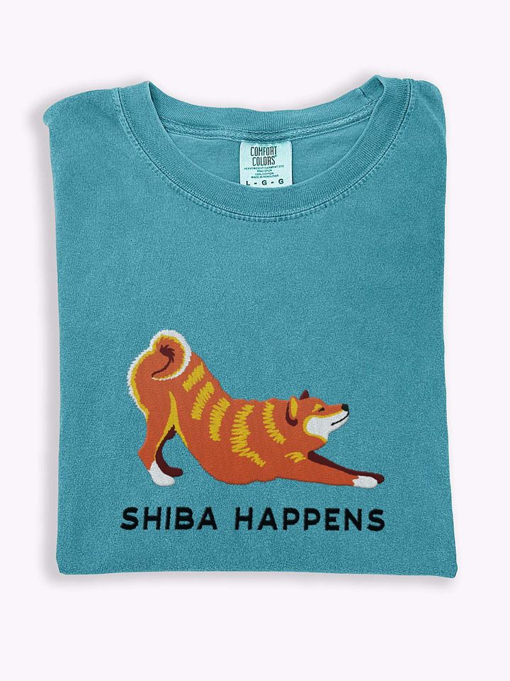 Shiba Happens T-Shirt(Embroidered) of a Shiba Inu product image (1)