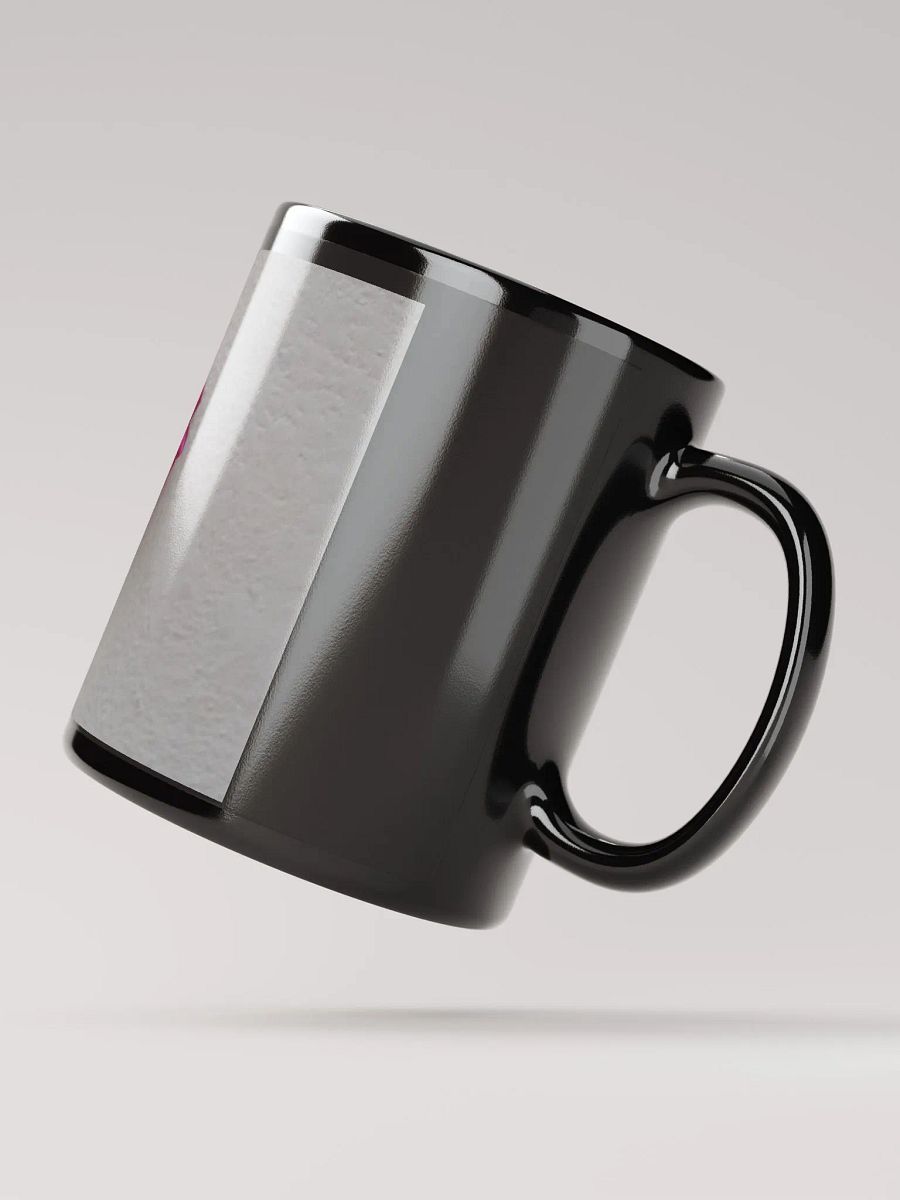 Black Glossy Mug ( rose ) product image (4)