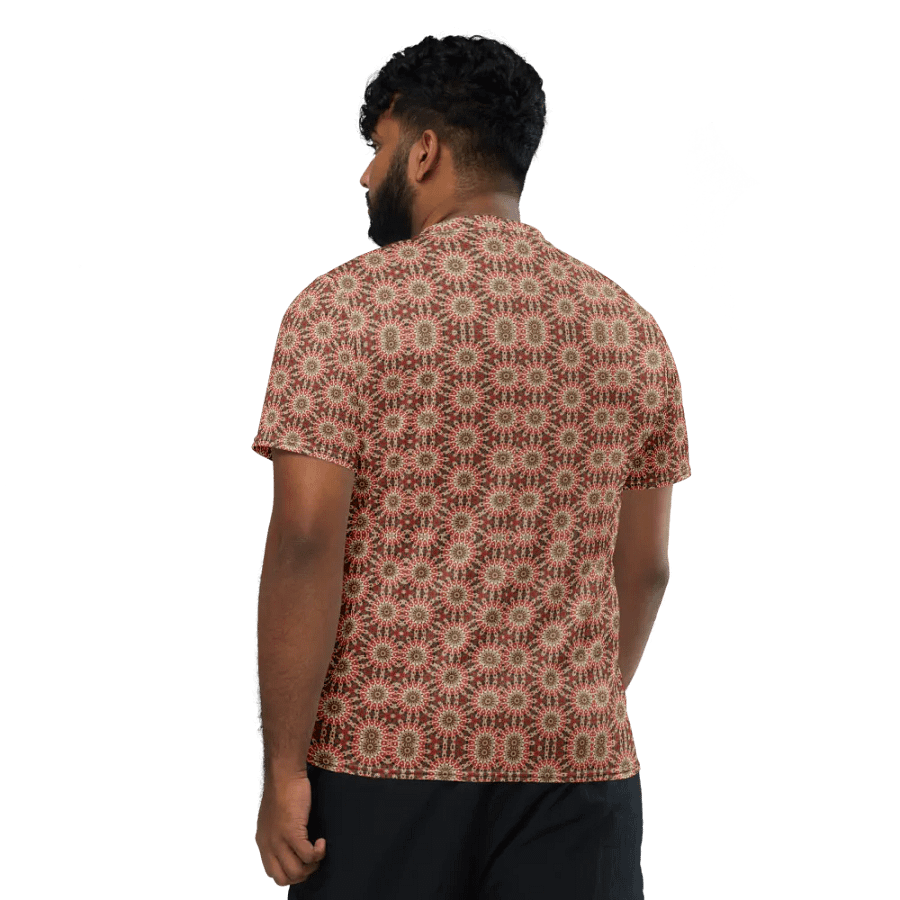 Abstract Suns Pattern Unisex V Neck Sports Jersey product image (3)