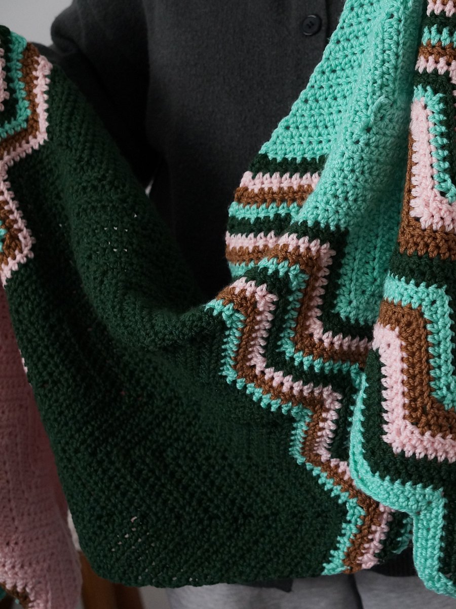 Half double crochet Chevron stitch shawl pdf pattern product image (5)