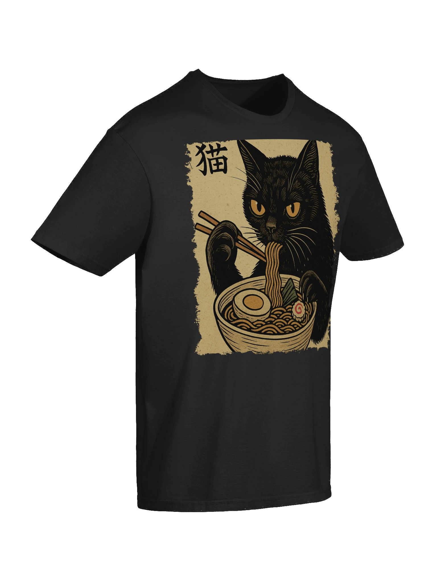 Ramen Cat Ukiyo-e Japanese Art T-Shirt product image (55)