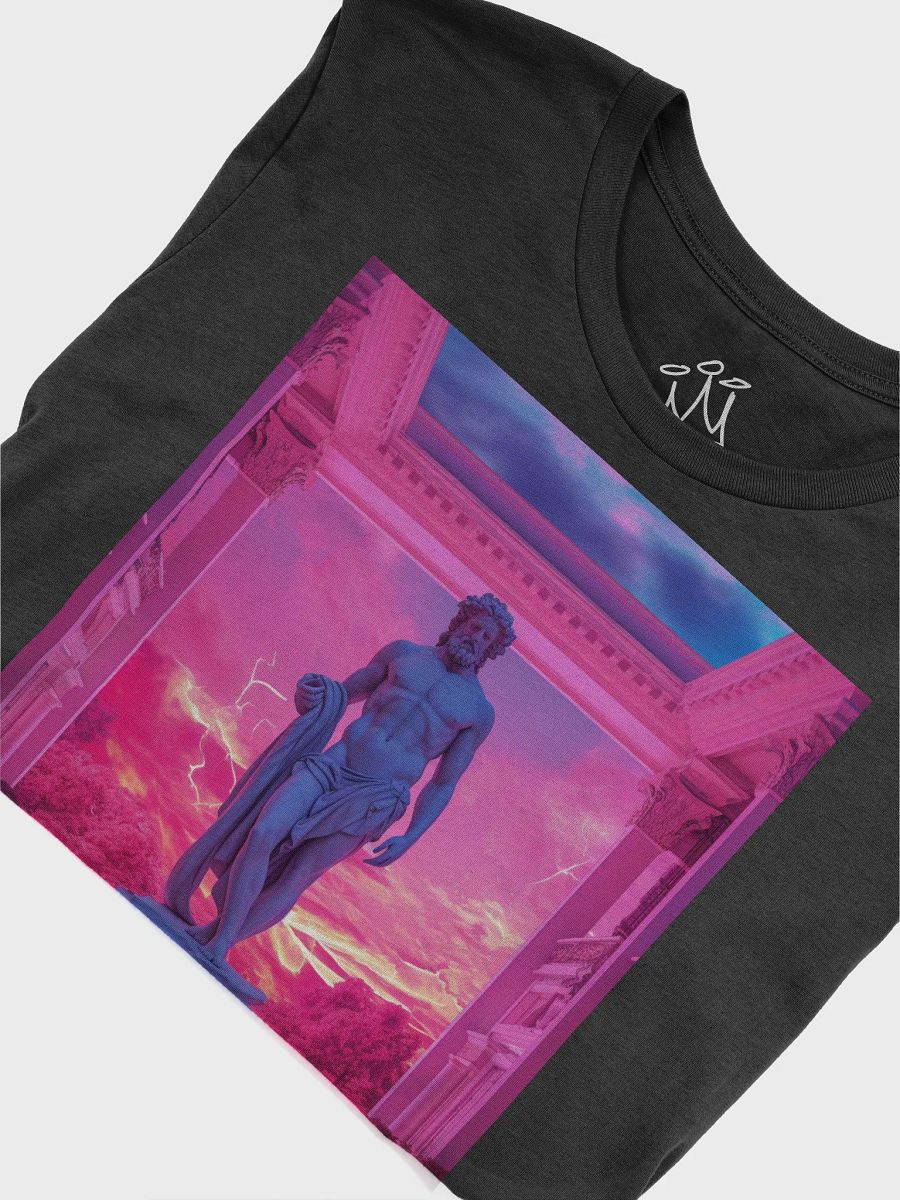 Step into a Mythical 1980s Adventure: Zeus as an Iconic Action Hero in a Neon-Lit Plaza product image (5)