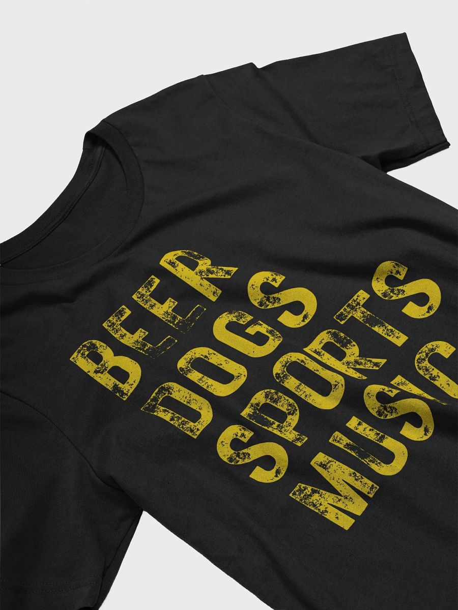 Beer Dogs Sports Music T-Shirt - Outrageously Fun Solid Gold BDSM Gift Tee product image (3)