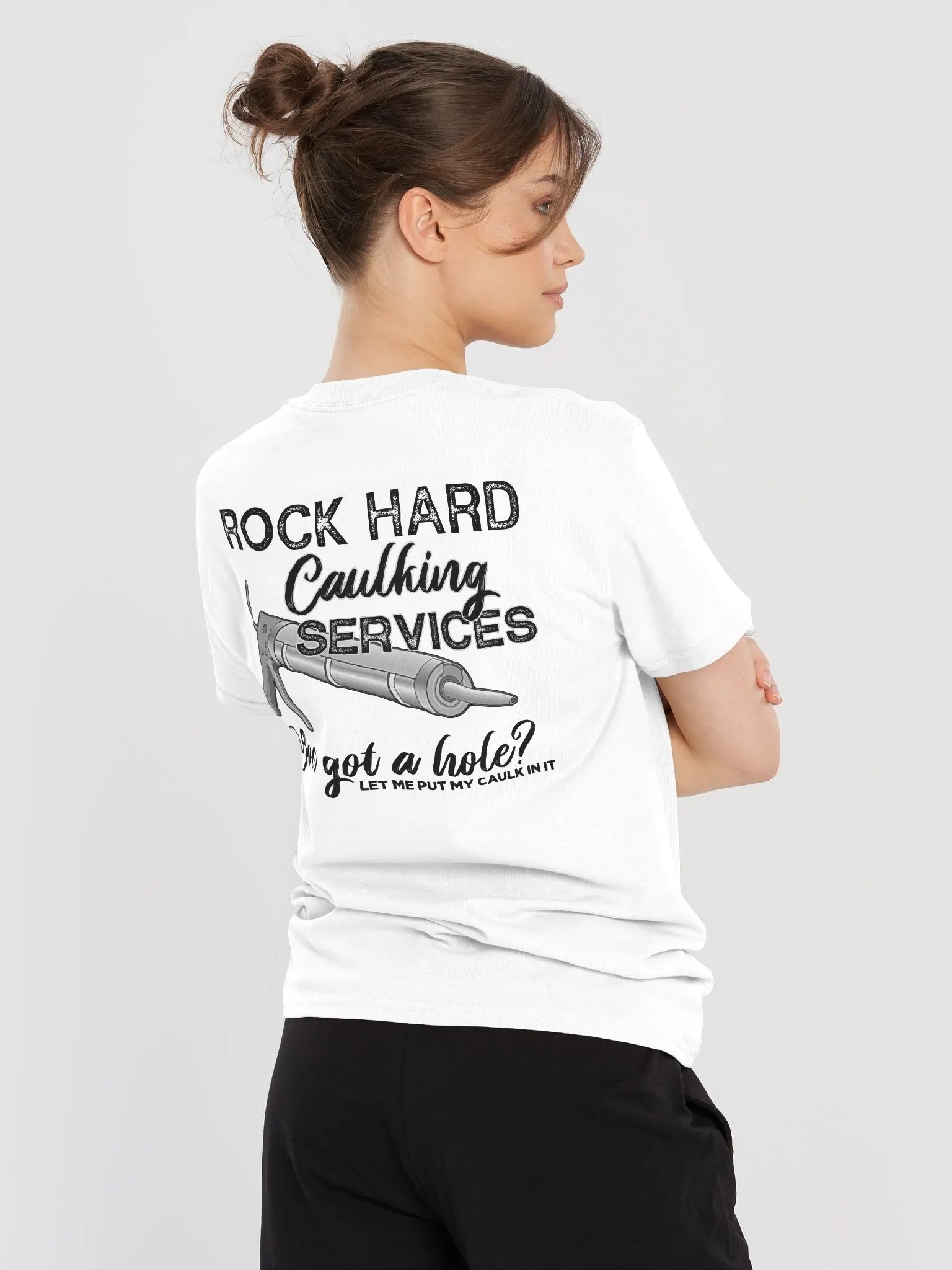 Rock Hard Caulking Services Shirt (Back Printed) product image (8)