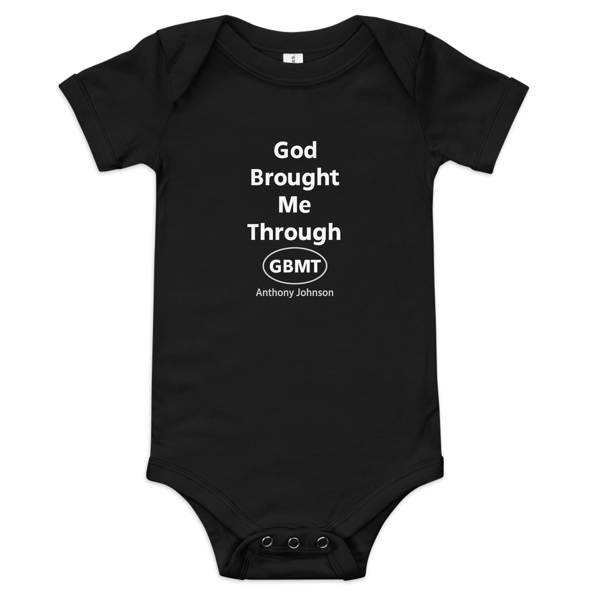 : God Brought Me Through – GBMT Baby Onesie product image (1)