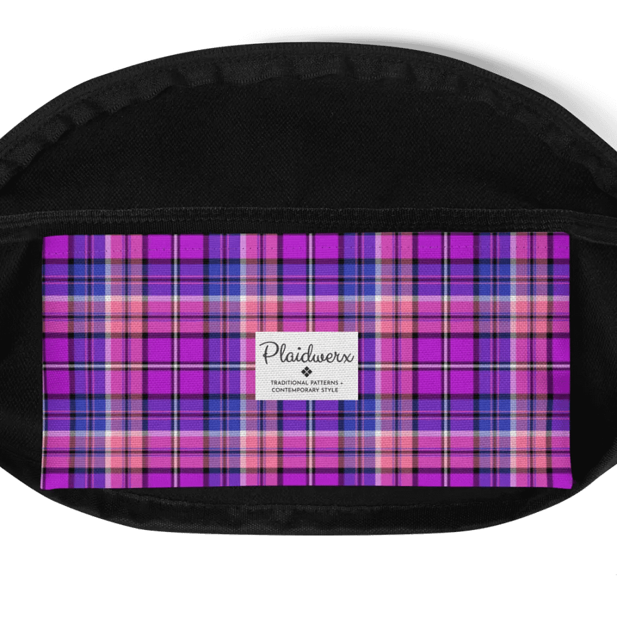 Bright Purple, Pink, and Blue Plaid Fanny Pack product image (6)