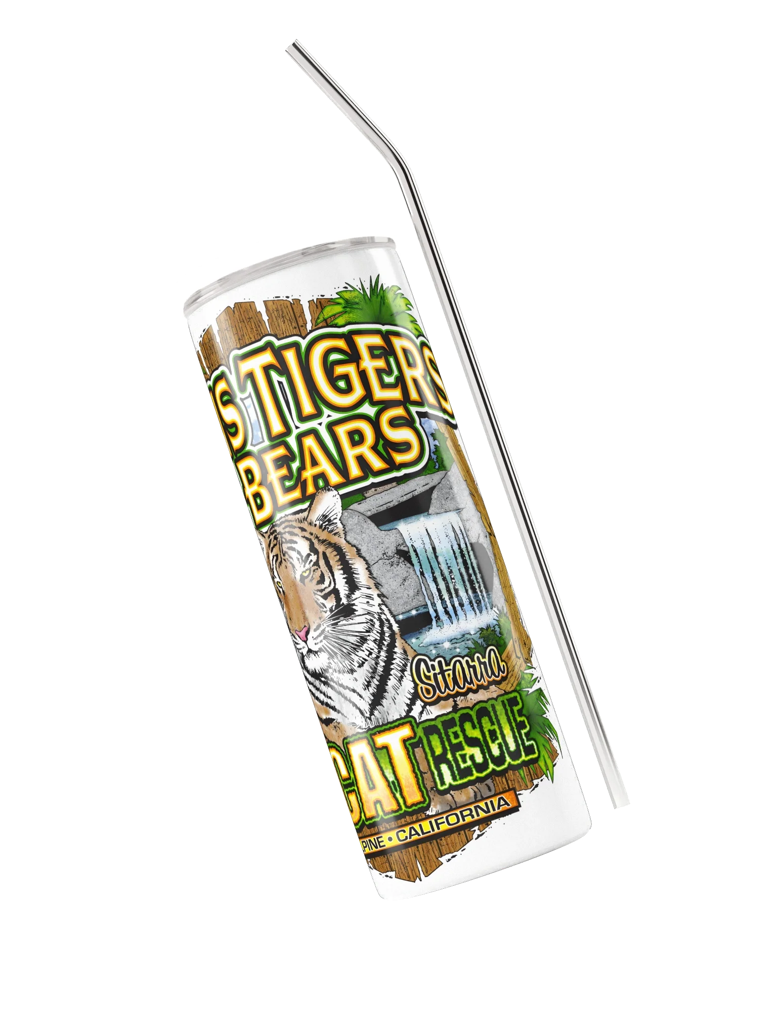 Sitarra the Tiger Steel Tumbler product image (3)