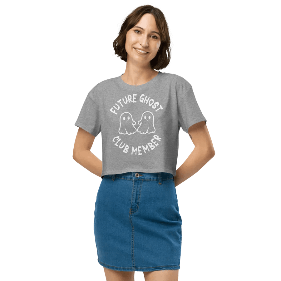 Future Ghost Club Member (White) Crop Top product image (4)