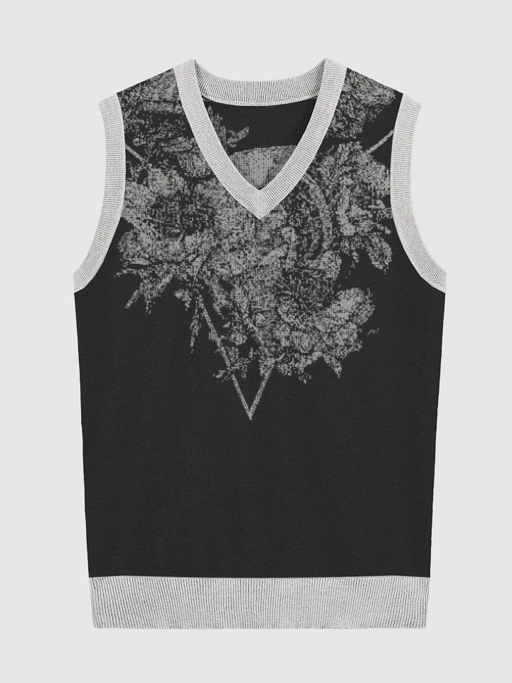 Skull Blossom Knitted V-Neck Vest product image (1)