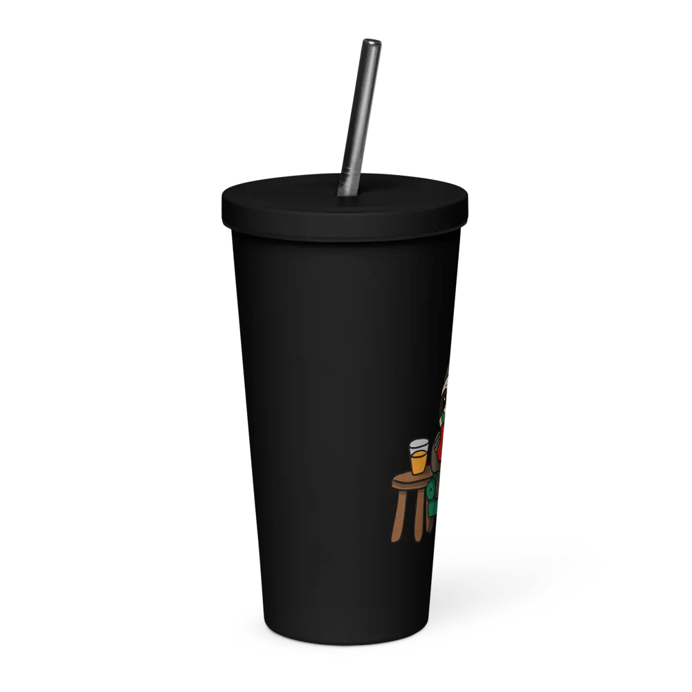 Insulated Tumbler with a Straw - Eating product image (8)