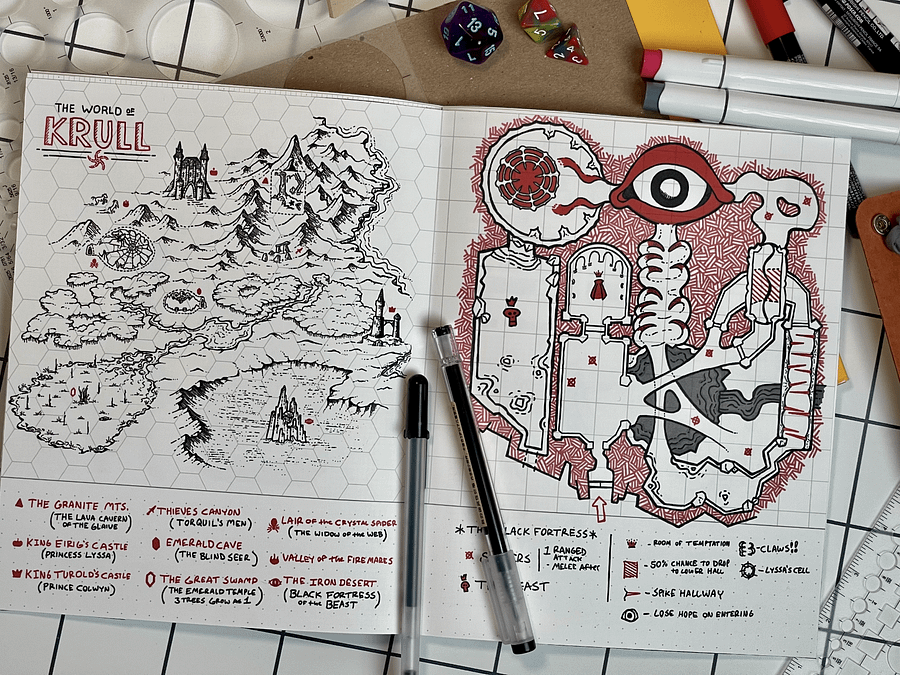 Unruly Hex/Dungeon Map Planner - Digital Download product image (1)