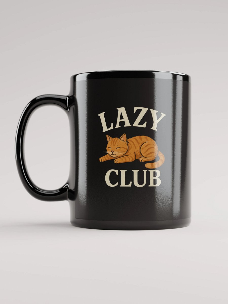 Lazy Club Black Glossy Mug product image (11)