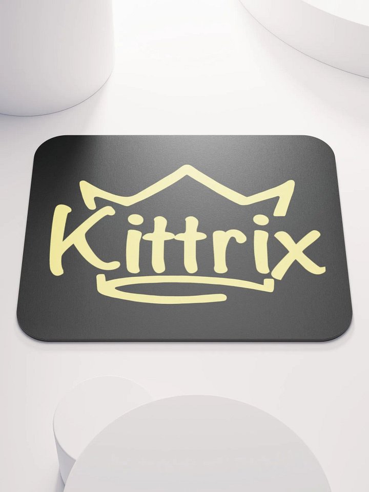 Black & Gold Kittrix Mouse Pad product image (1)