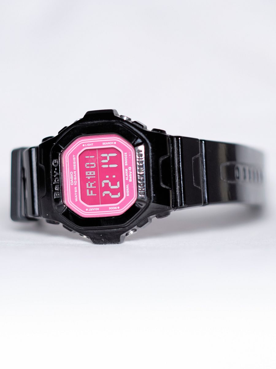 CASIO BG-5601 black pink Digital square basic Baby-G shock product image (8)