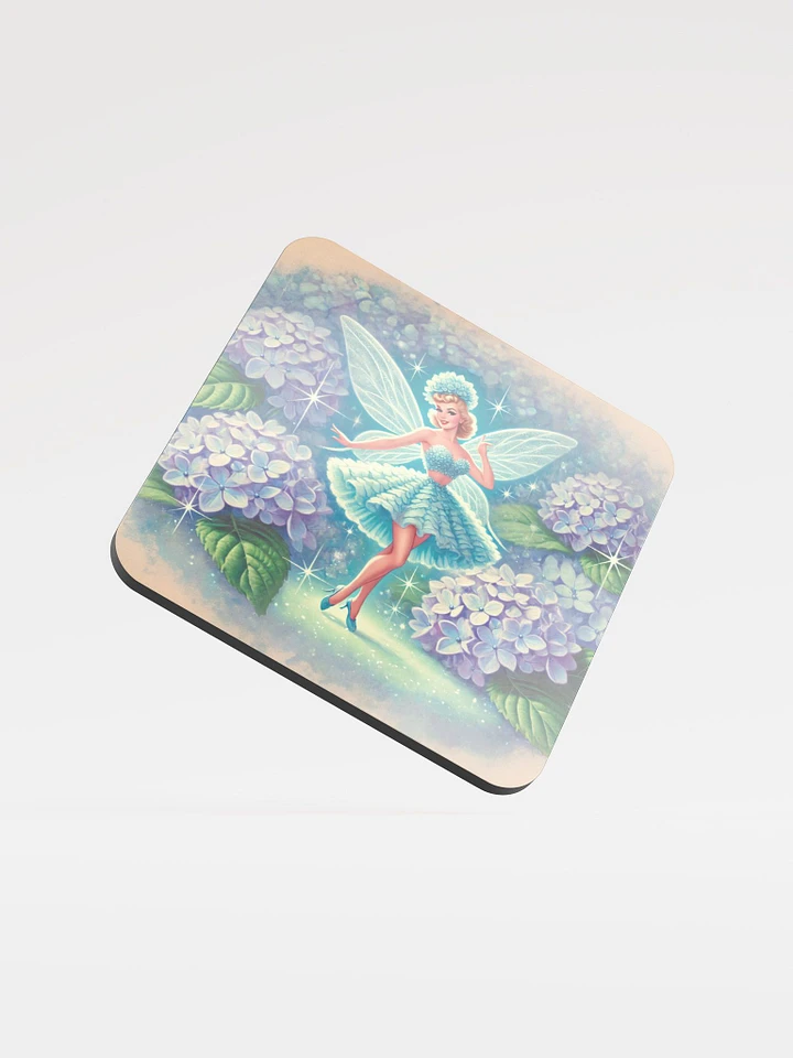 Blue Hydrangea Fairy Cork Coaster product image (1)