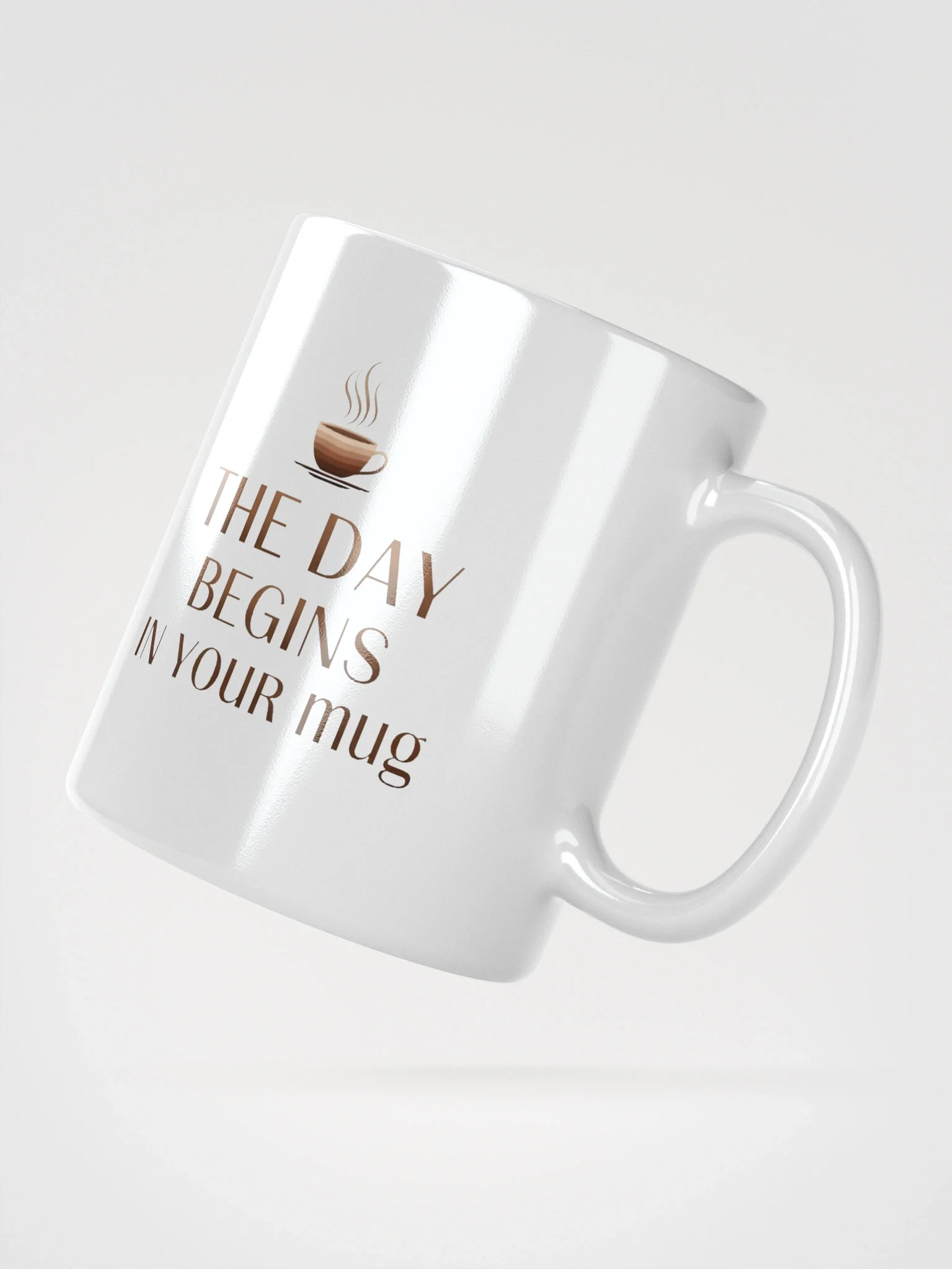 Start Your Morning Right with "The Day Begins in Your Mug" – Inspirational Coffee & Tea Mug for a Positive Day Boost product image (3)
