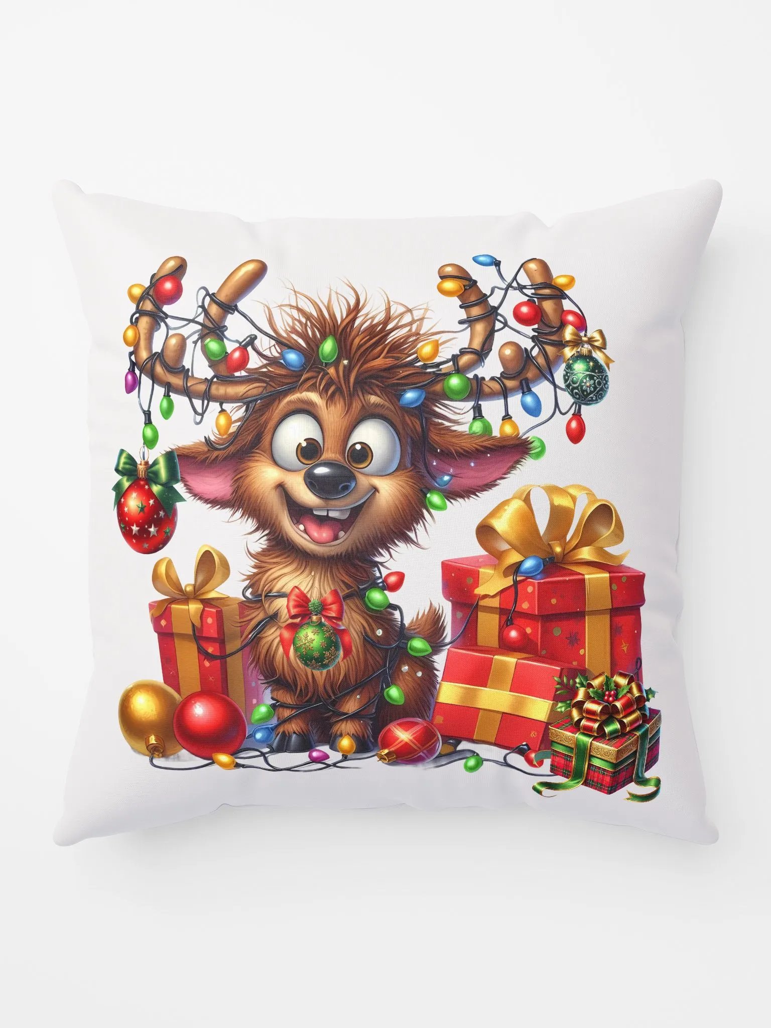 Christmas Pillow - Festive Baby Reindeer product image (7)