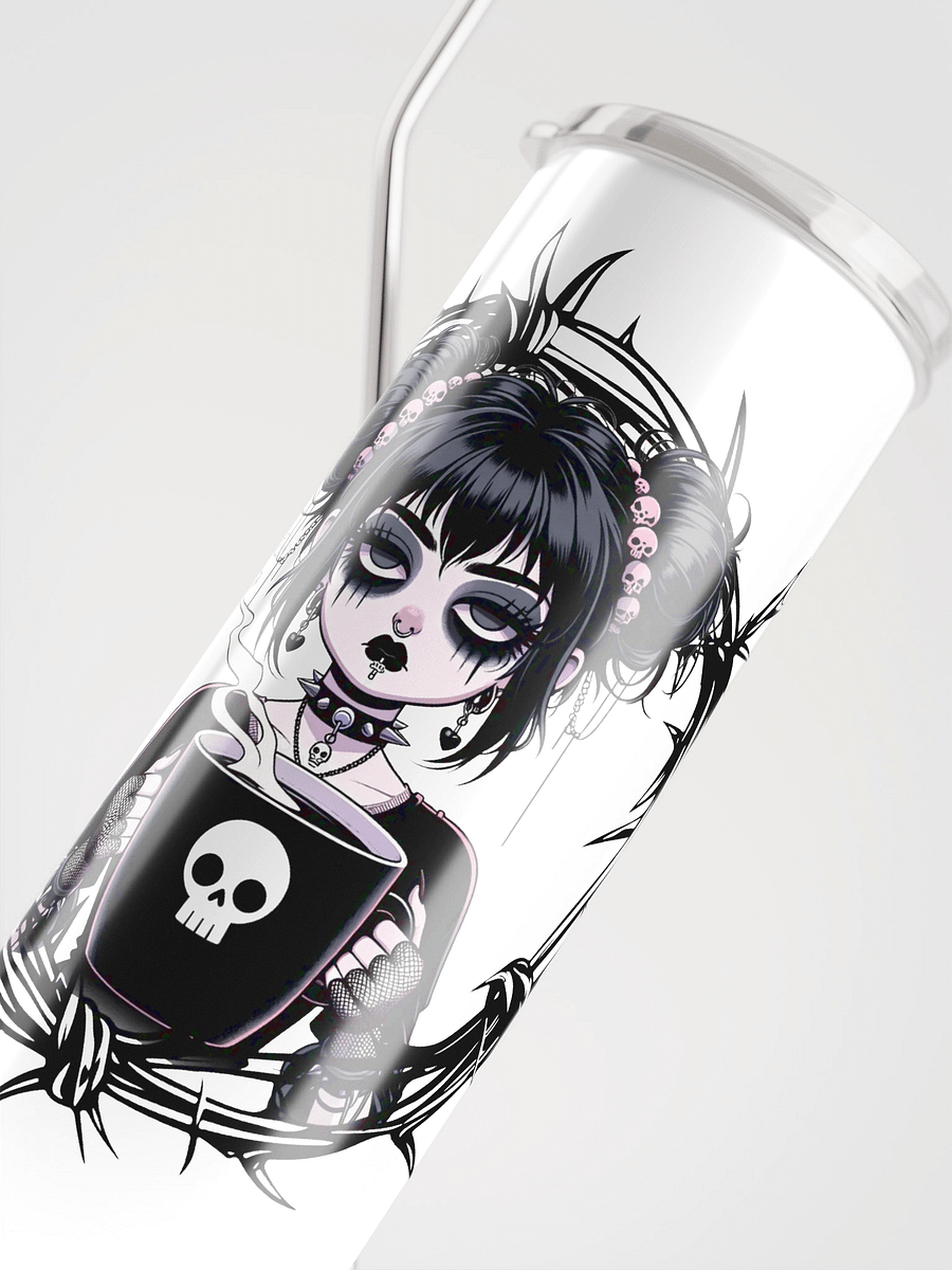 Bitter But Sweet Goth Coffee Girl Steel Tumbler product image (4)