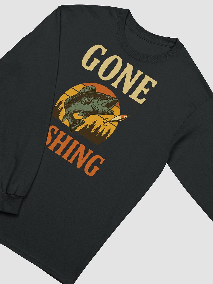Gone Fishing Long Sleeve T-Shirt – Largemouth Bass Vintage Tee product image (13)