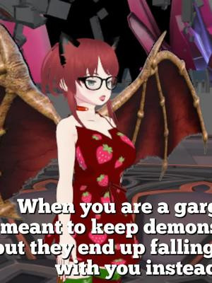 When you are a gargoyle meant to keep demons away, but they keep falling in love with you instead #ENVtuber #vtuberuprising #vtuber 