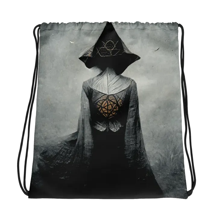 Mystical Robed Wanderer Drawstring Bag product image (1)