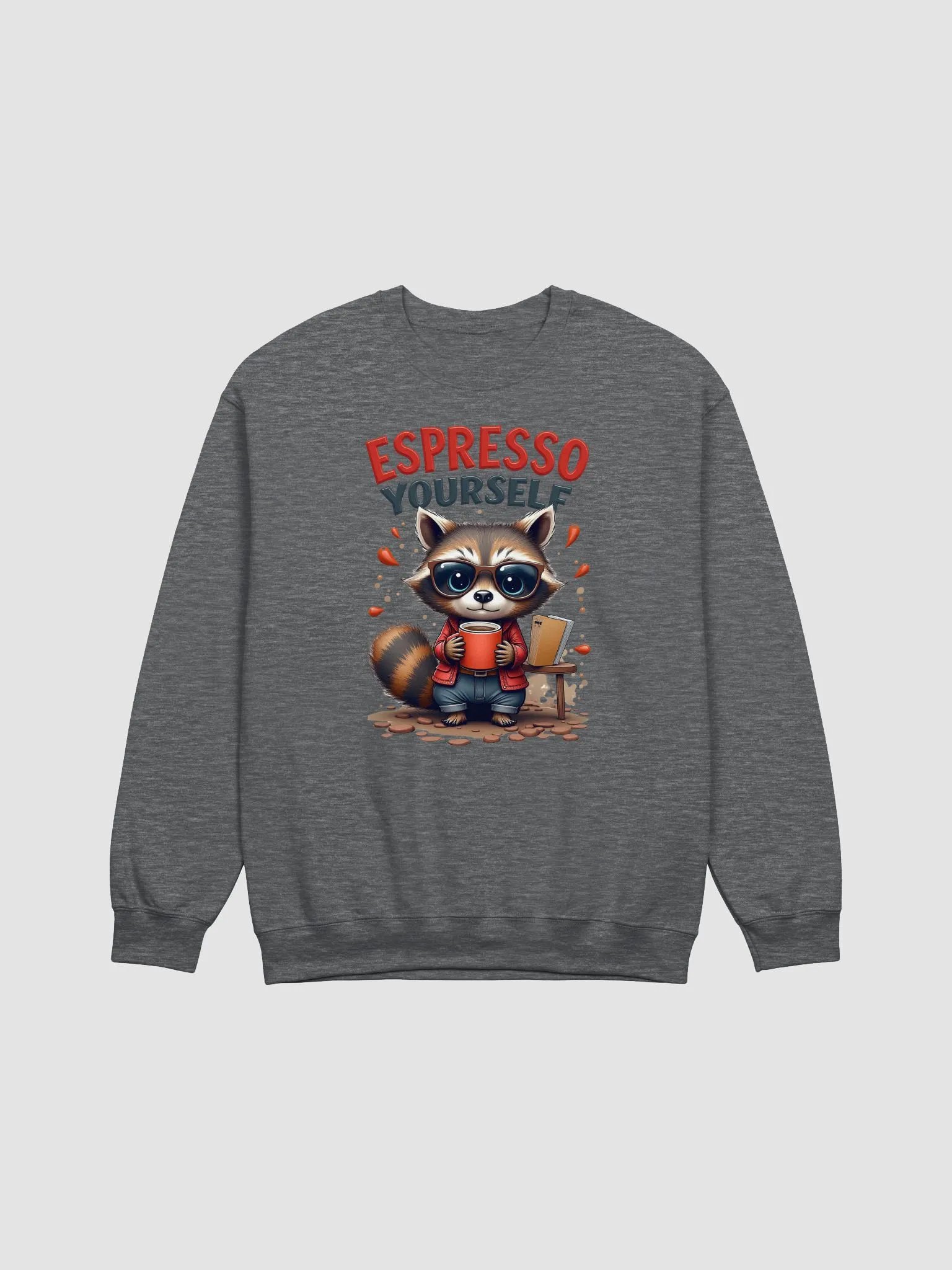 Espresso Yourself Raccoon Crewneck Sweatshirt product image (5)