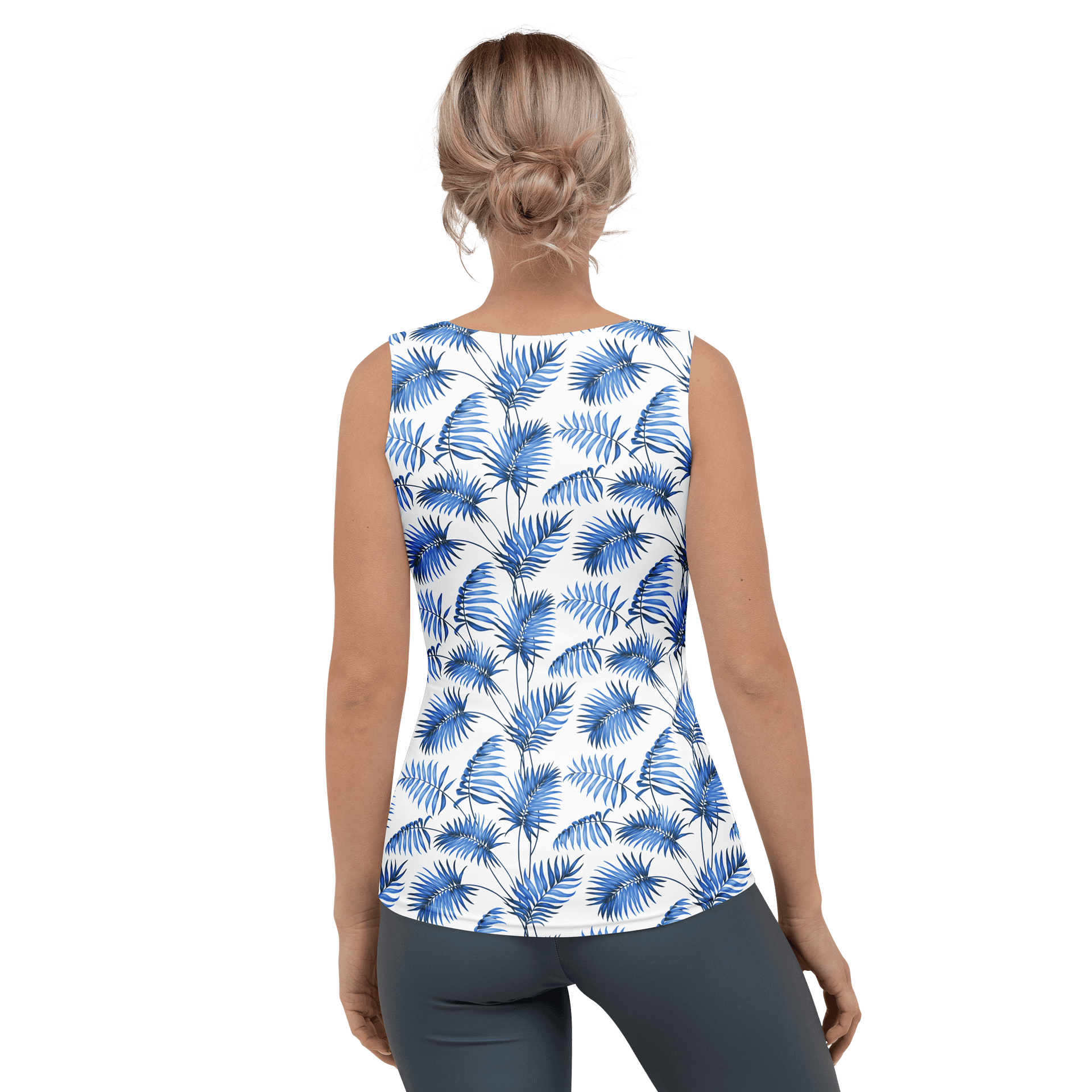 Stylish Fern Pattern Women's Tank Top for Summer Wear product image (2)