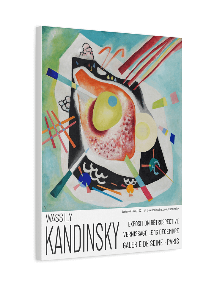 Wassily Kandinsky's "Weisses Oval" exhibition canvas print product image (2)