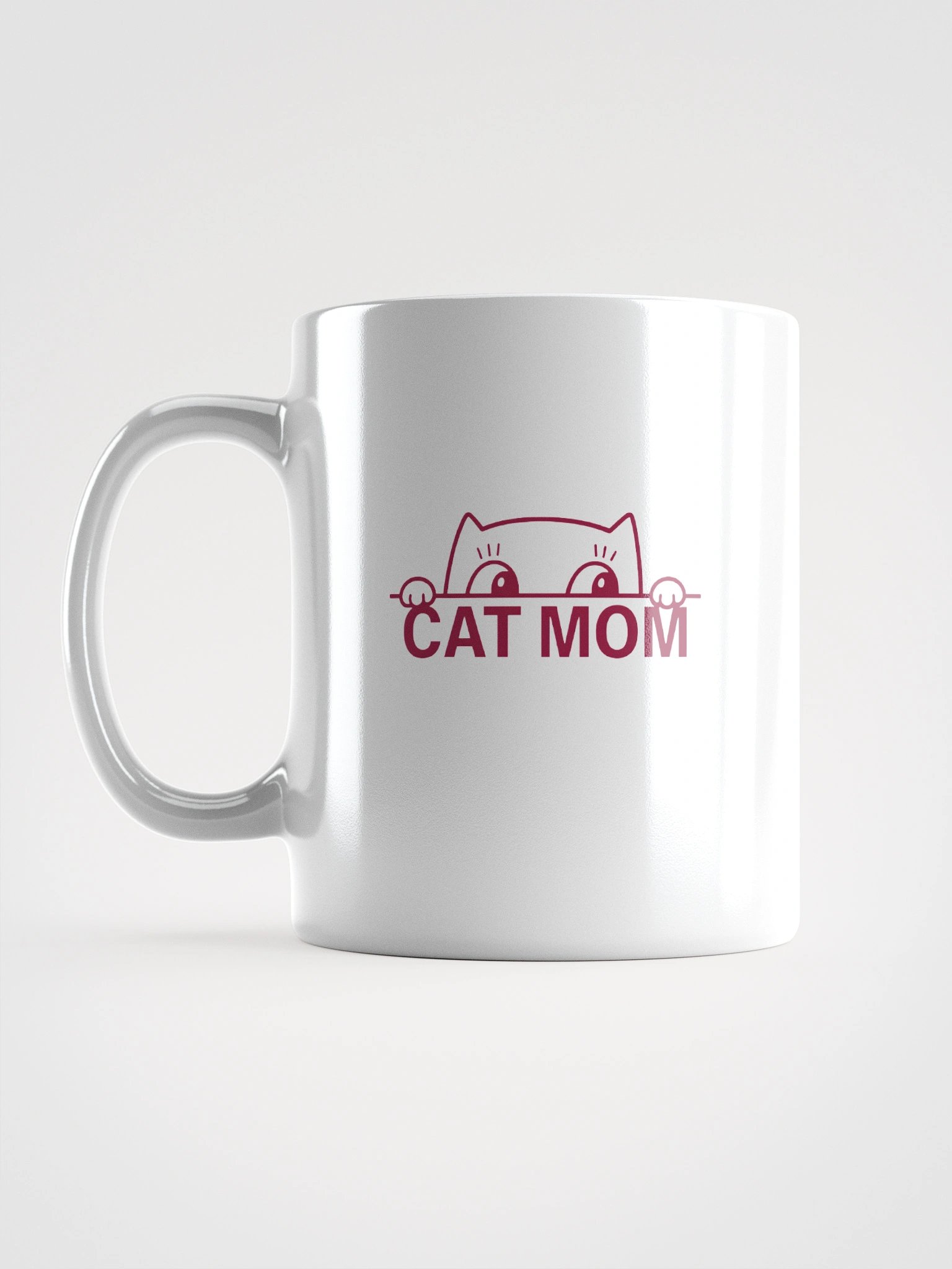 Funny Cat Mom Mug – Minimalist Peeking Kitty Coffee Cup for Pet Moms product image (18)