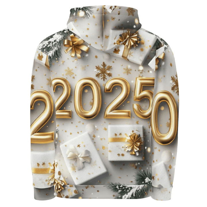 Festive New Year 2025 Celebration Unisex Hoodie product image (2)