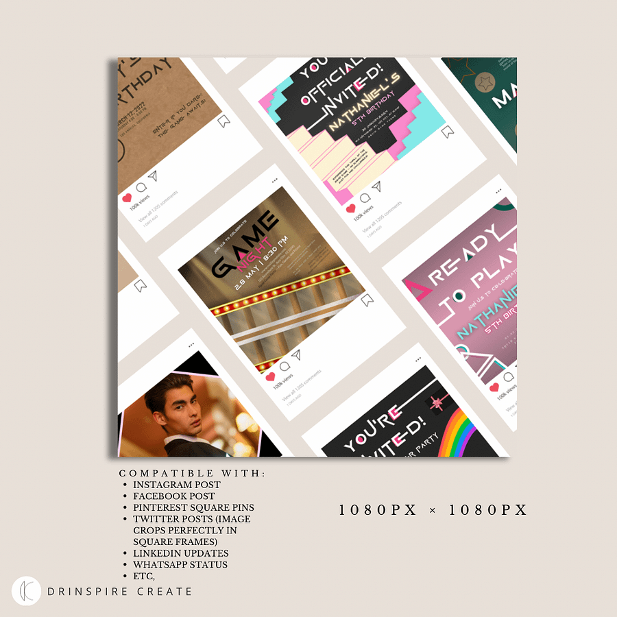 Squid Game-Inspired Party Template - Pink Geometric Version product image (3)
