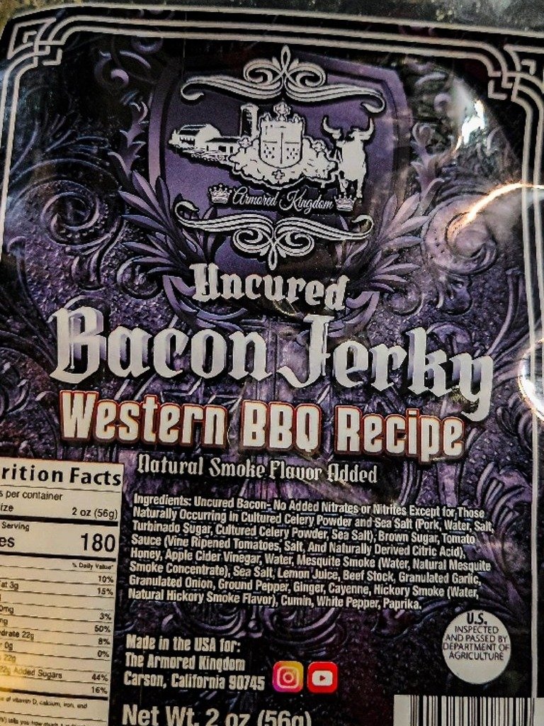 The Armored Kingdom Western BBQ Recipe Bacon Jerky product image (3)