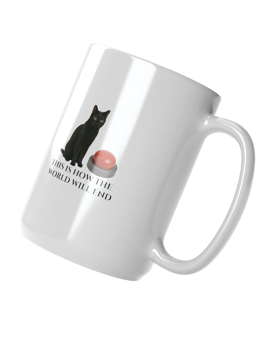 Apocalyptic Cat Button Mug product image (2)