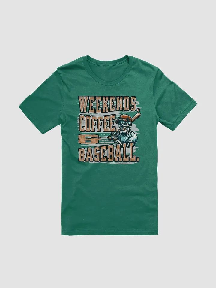 Weekends Coffee And Baseball Skeleton Warrior Tee product image (25)