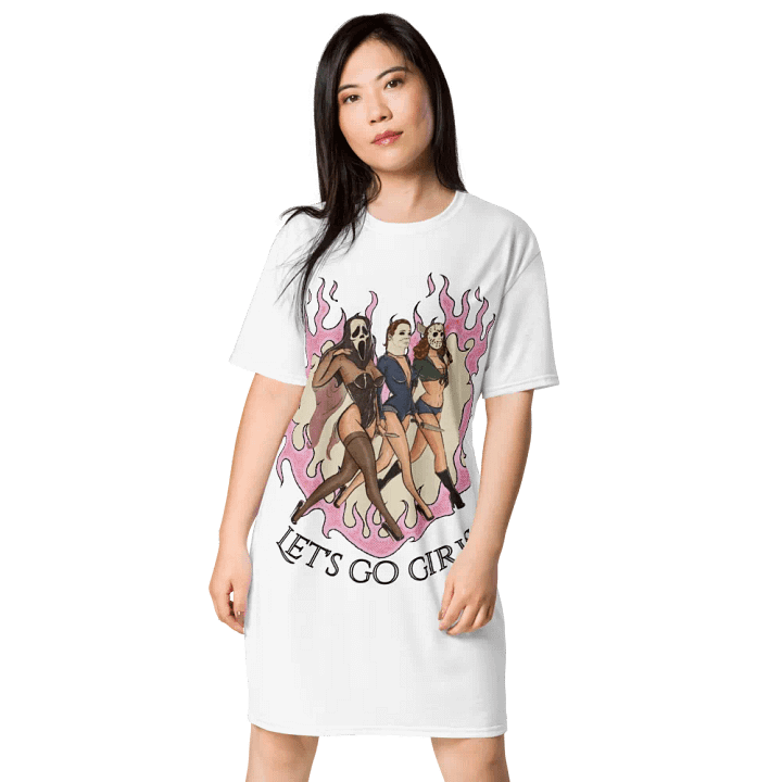 'Let's Go Girls' Horror Pin-up T-Shirt Dress product image (1)