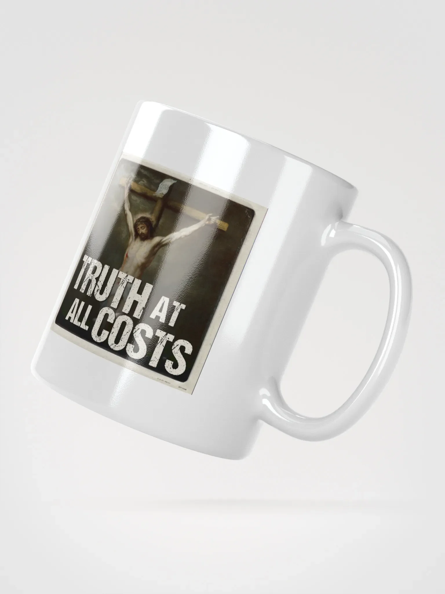 Truth at All Costs podcast art coffee mug product image (4)