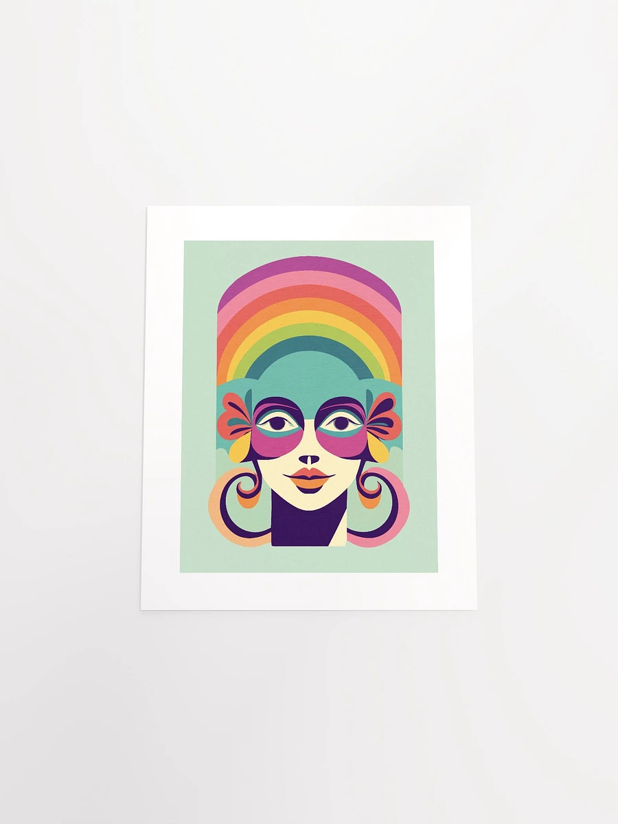 She Thinks In Rainbows Midcentury Portrait - Print product image (4)