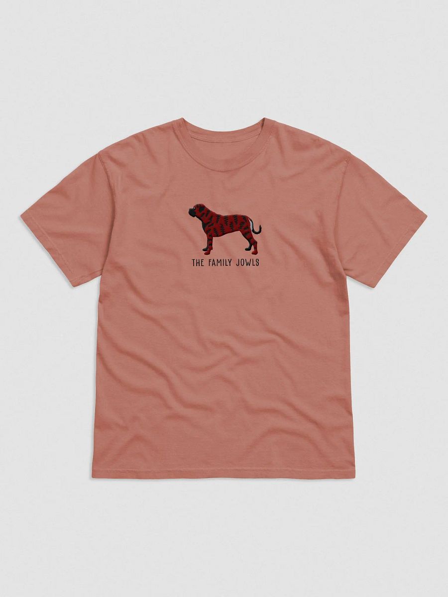 The Family Jowls T-Shirt(Embroidered) of a Bullmastiff(Brindle) product image (4)
