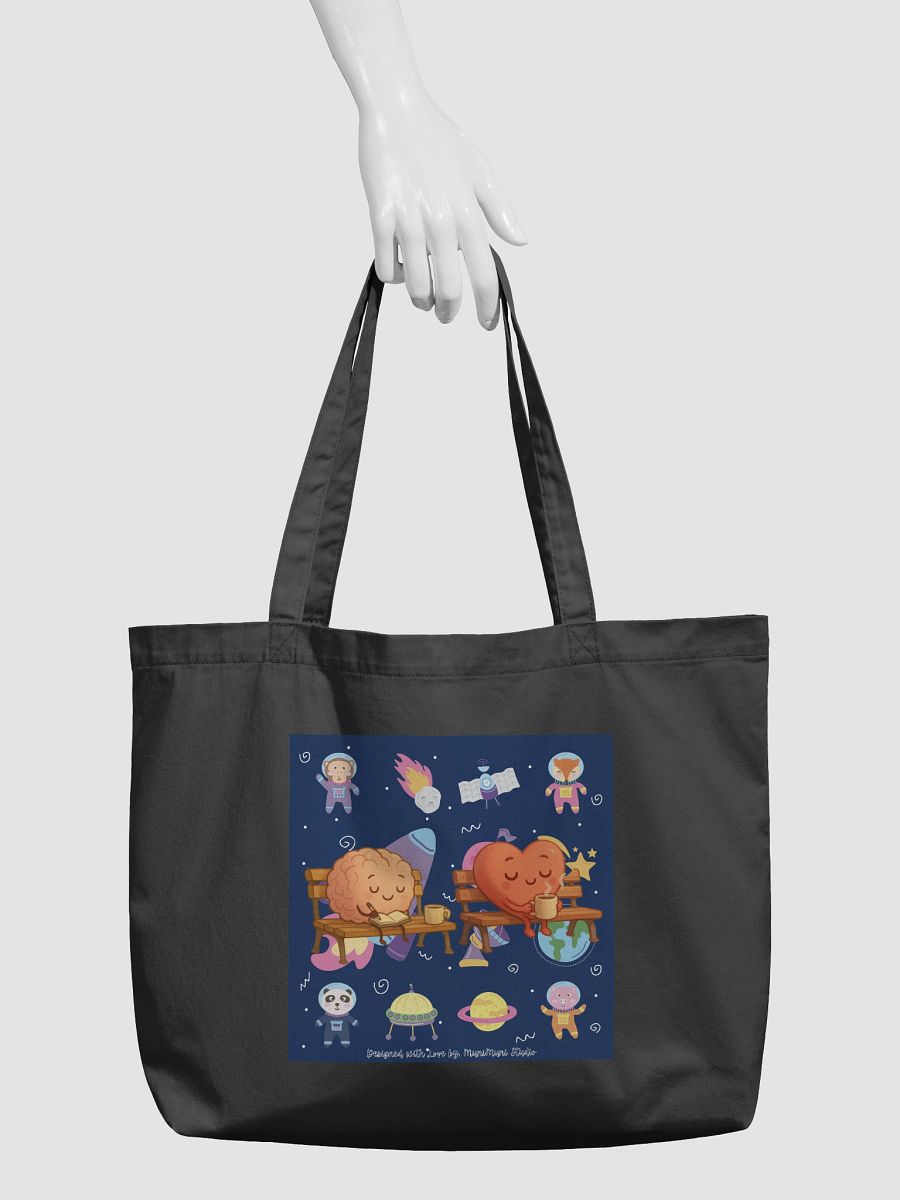 Space Besties - Kawaii Astronaut Animals Organic Cotton Tote Bag (Double-Sided Print) product image (3)
