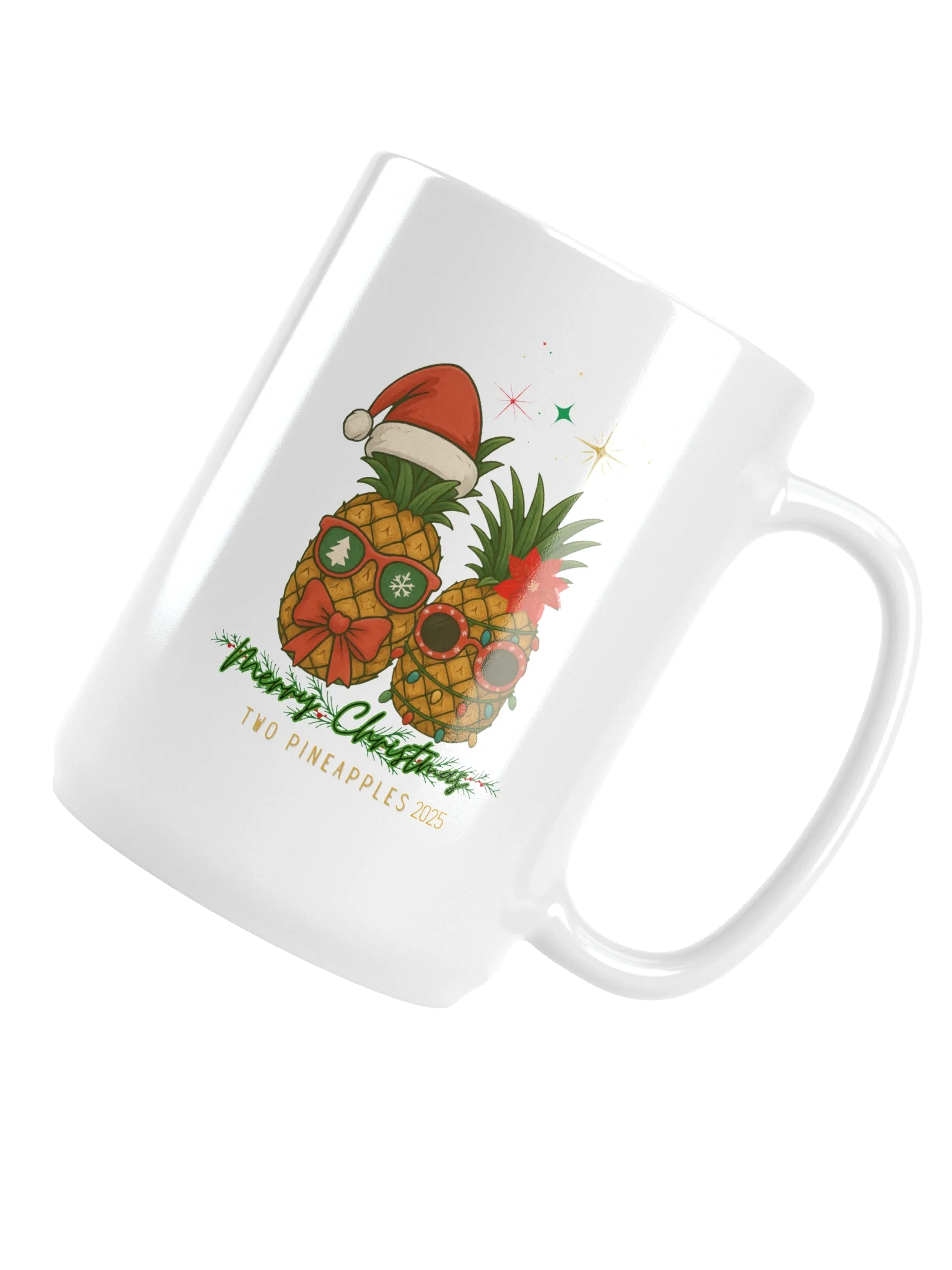 Pineapples Merry Christmas 2025 Mug product image (4)