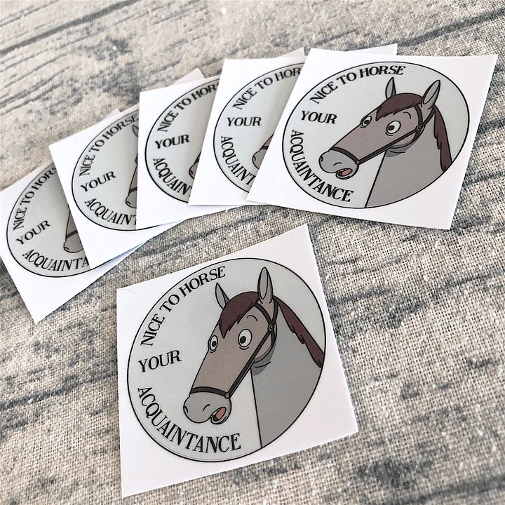 Nice To Horse Your Acquaintance - 2" Vinyl Sticker product image (2)