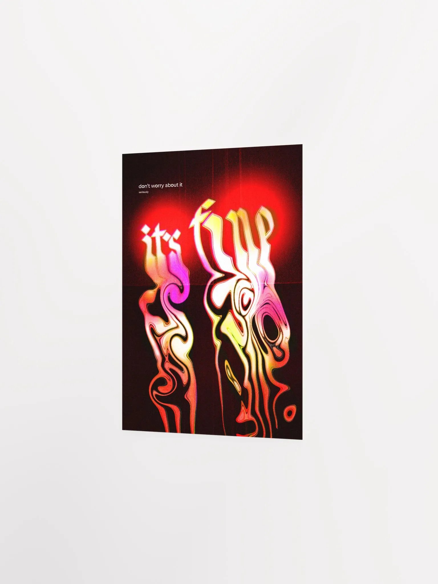 'It's Fine' Glitch Lettering Print product image (2)
