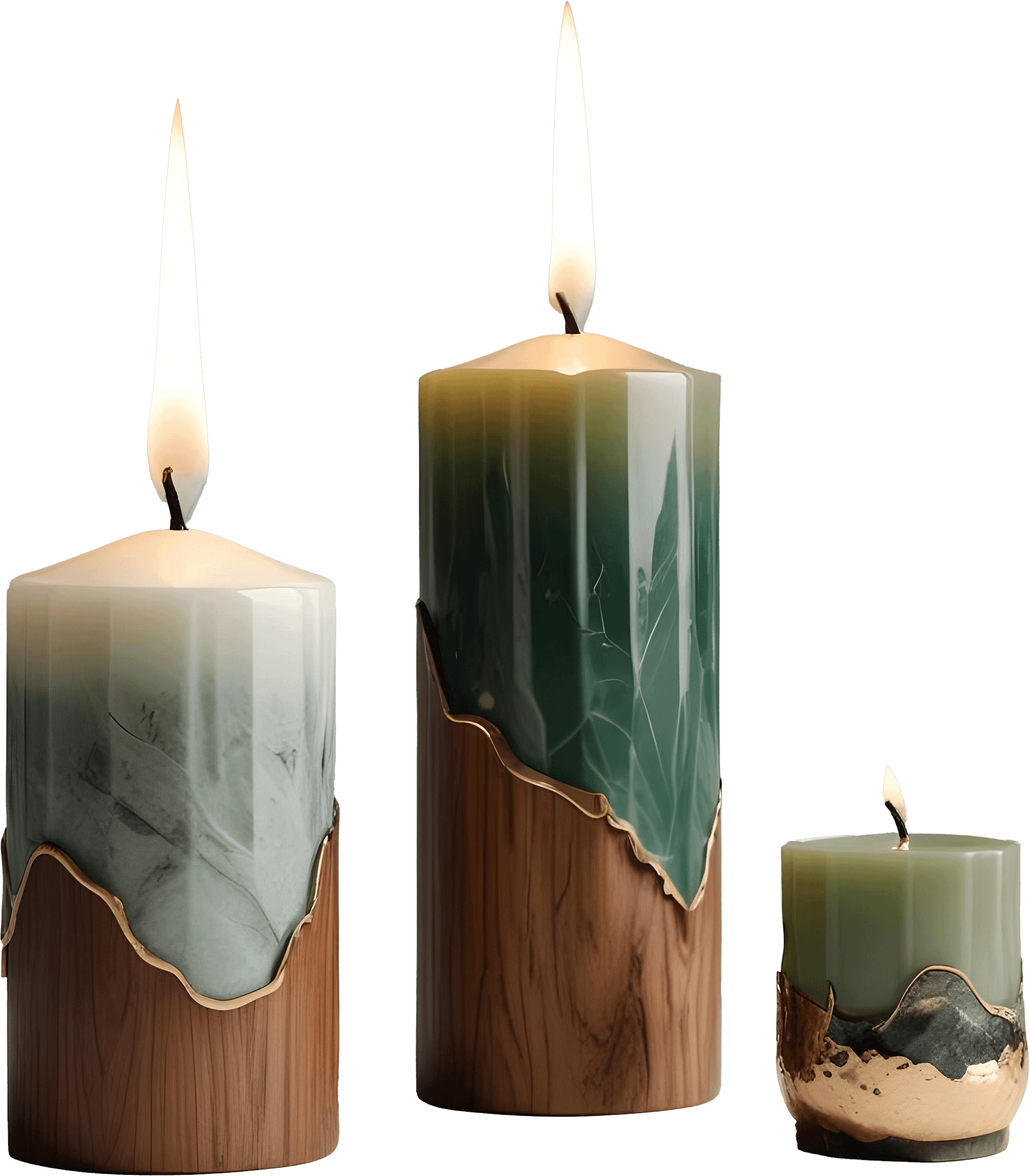 Luxe Botanique – Forest Harmony Candle Trio PNG product image (1)